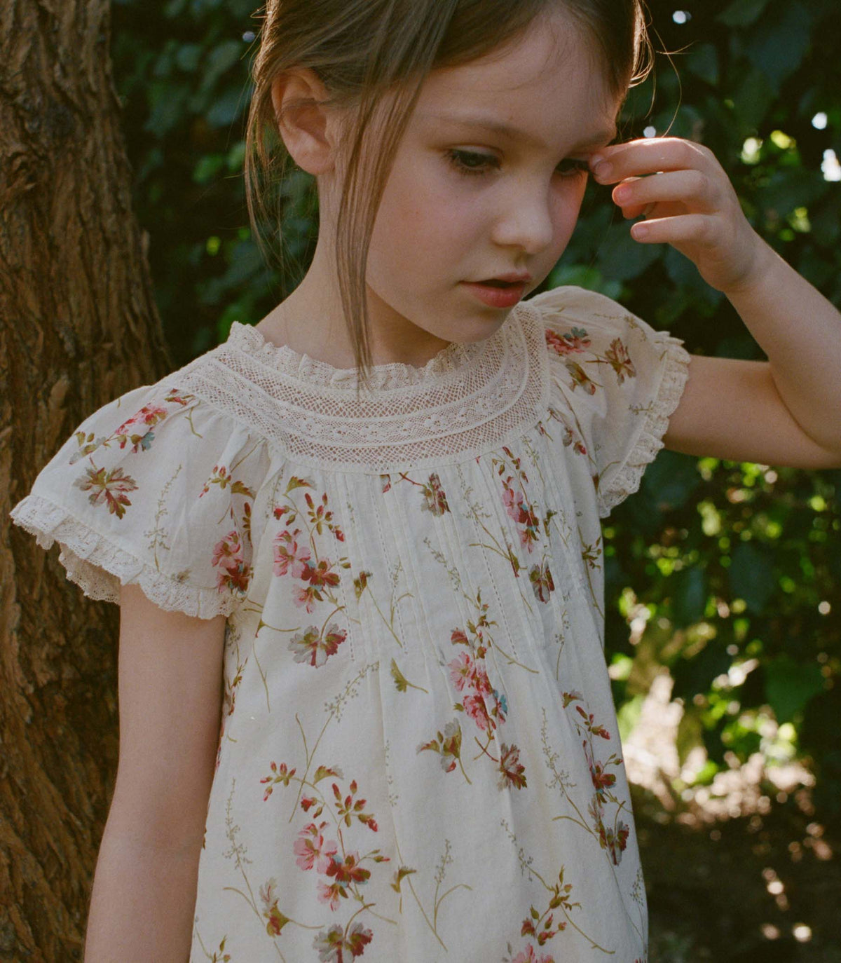 Lisi Dress in Blanc Prairie Rose, view 2