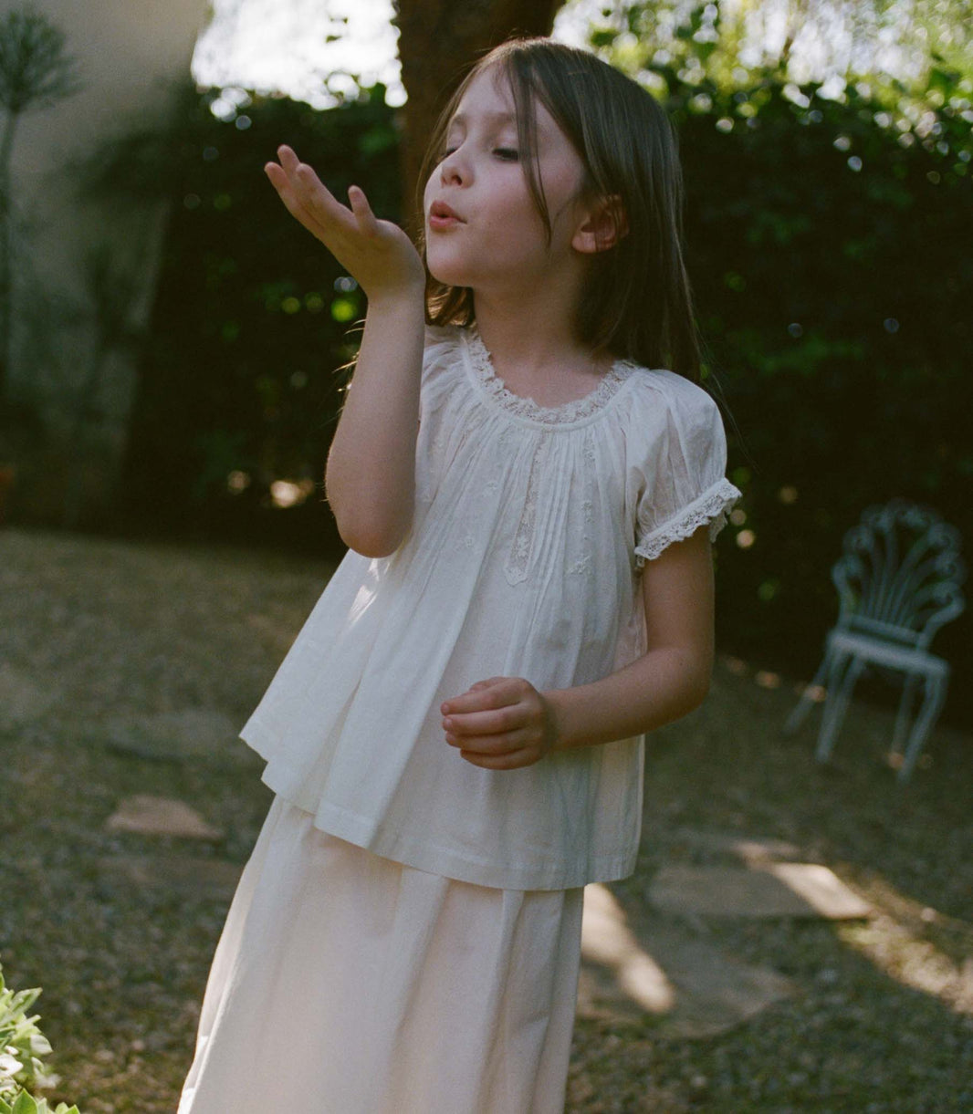 Little Frederica Top in Salt