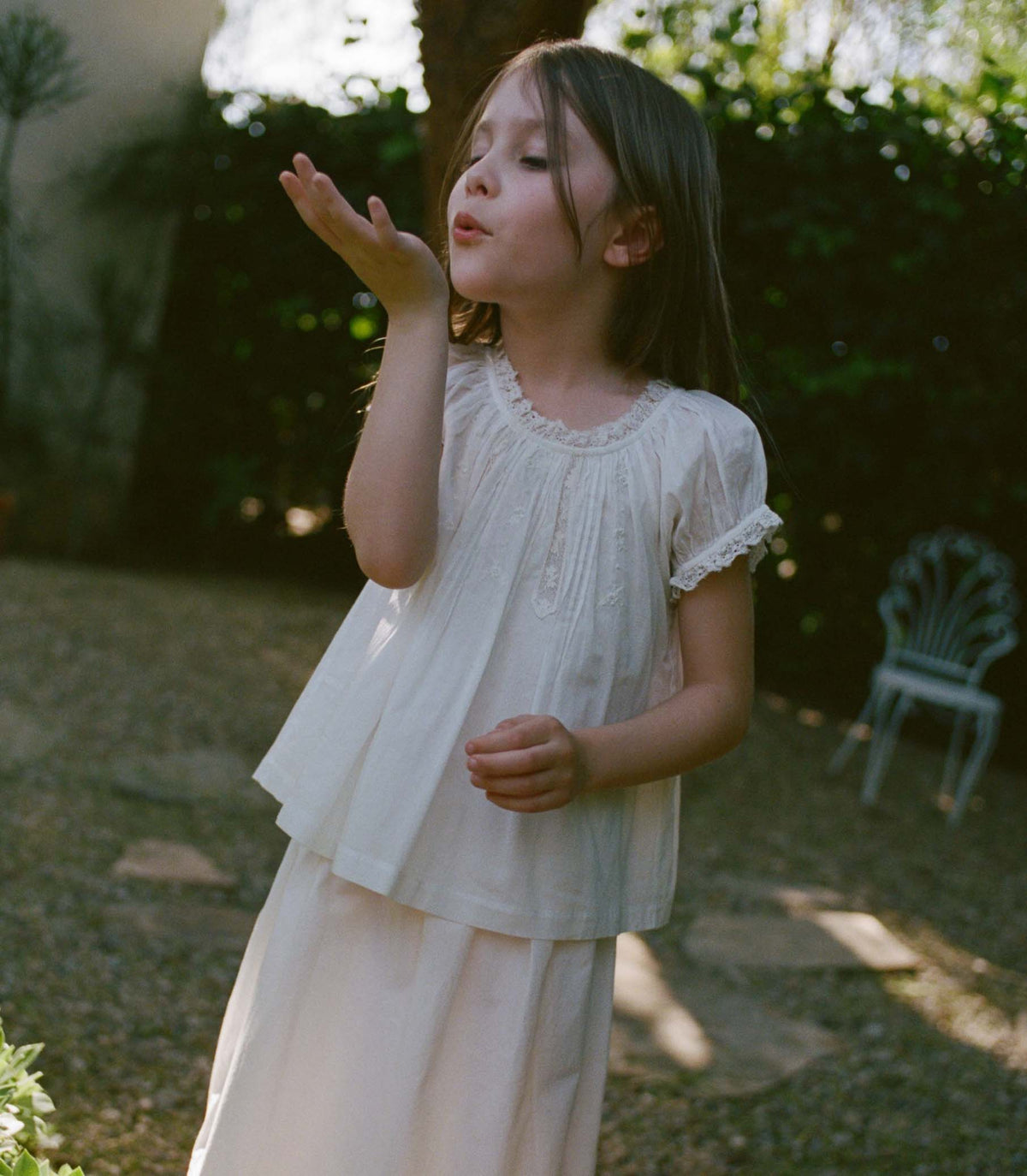 Little Frederica Top in Salt