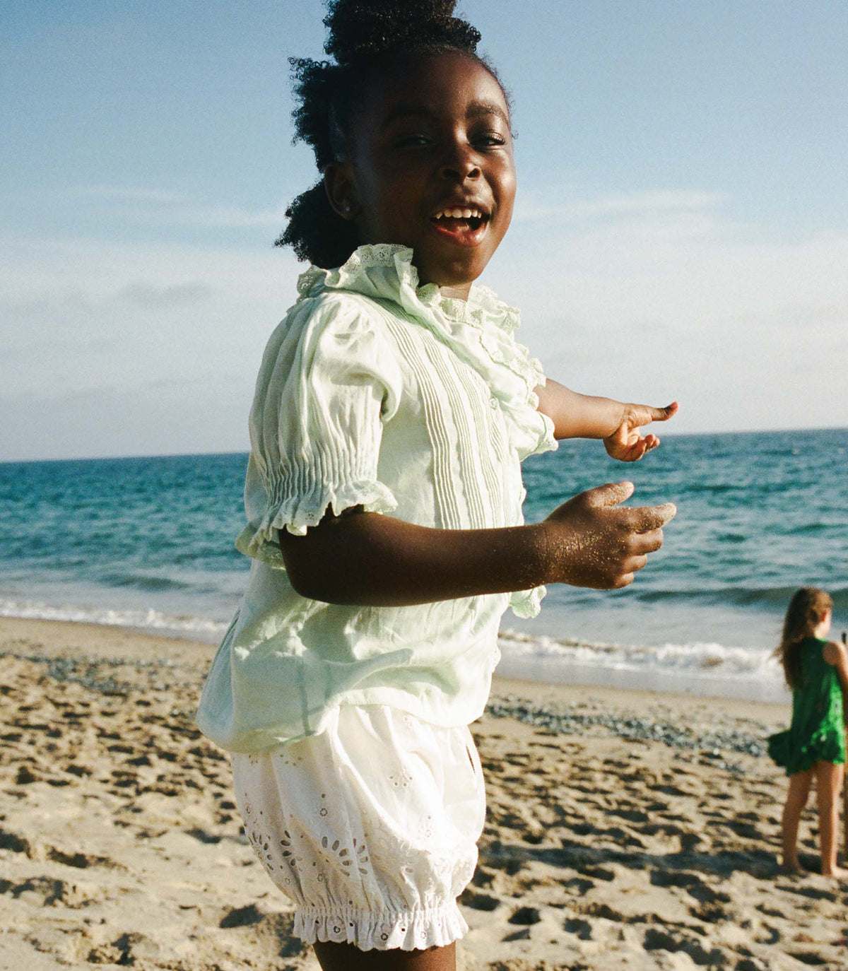Little Henri Top in Seafoam, view 4