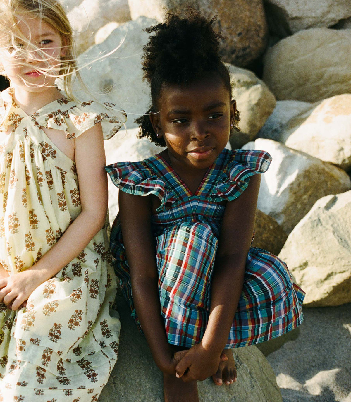 Little Nisha Dress in Alderbrook Plaid, view 3