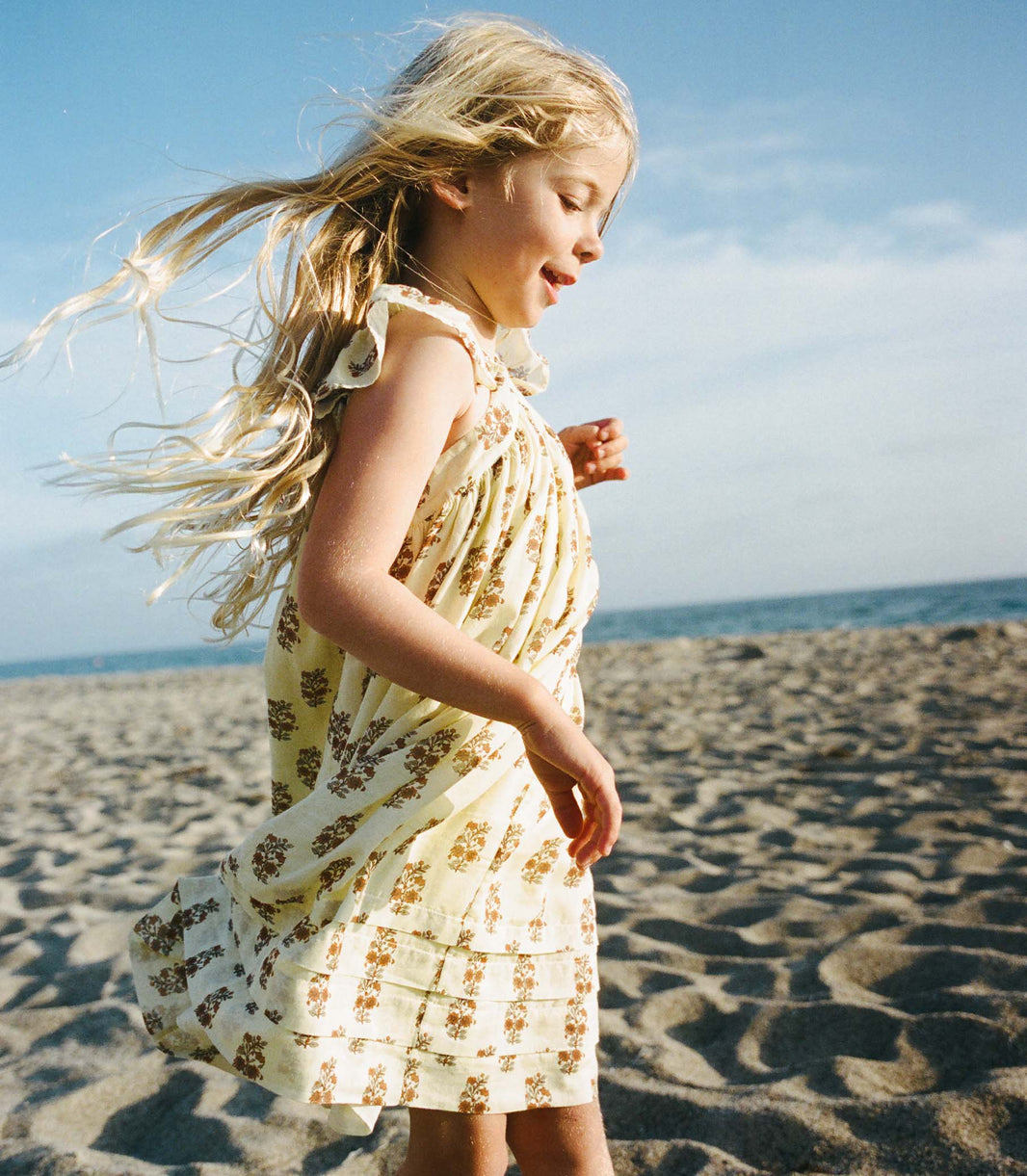 Little Nisha Dress in Dandelion Grove