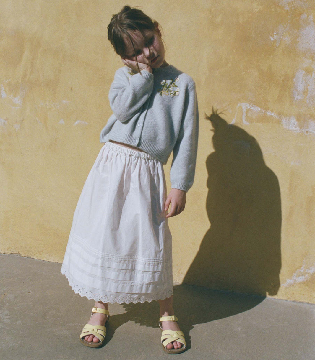 Little Sebastiane Midi Skirt in Salt