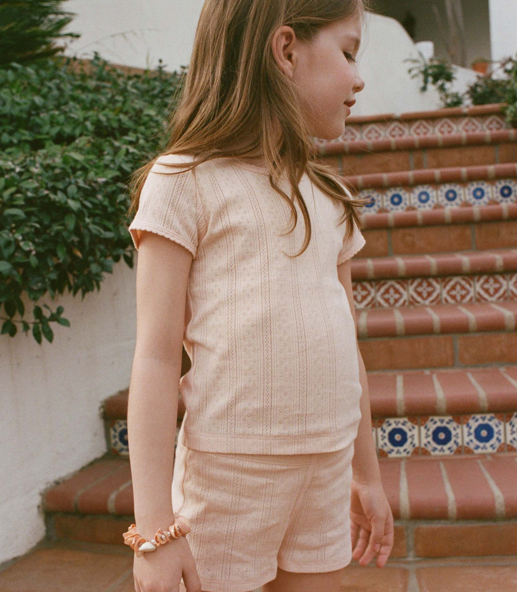 Little Vivi Tee in Peach Sorbet