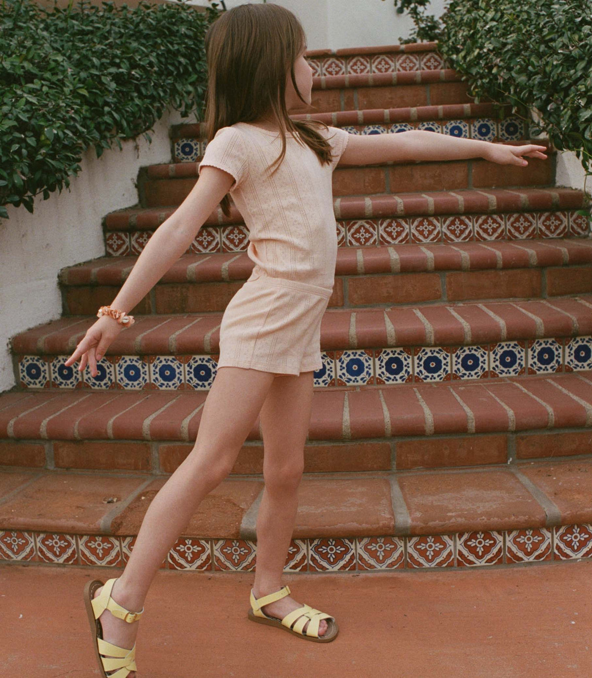 Little Vivi Tee in Peach Sorbet, view 3