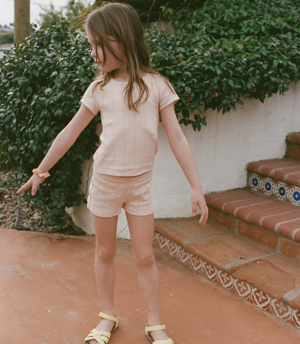 Little Vivi Tee in Peach Sorbet, view 5