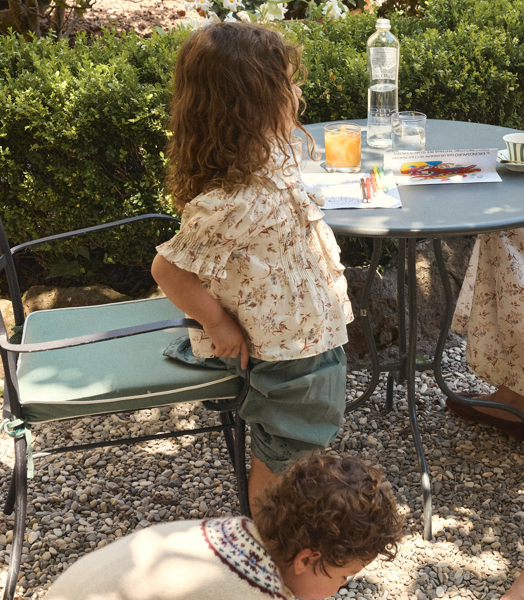 Little Henri Top in Crème Windswept Meadow