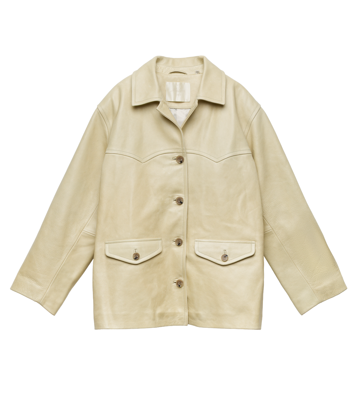 Lockhart Leather Jacket in Limewash, view 7
