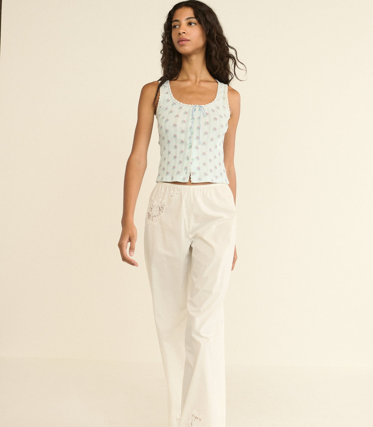 Lois Tank in Sky Petit Posy Calico, view 2