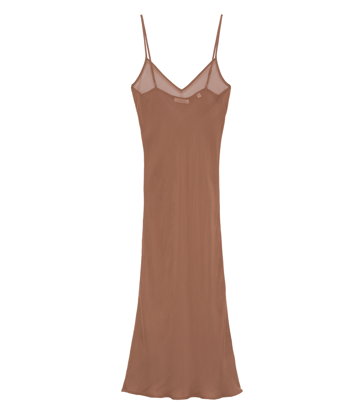 Long Deep V-Neck Slip in Carob, view 6
