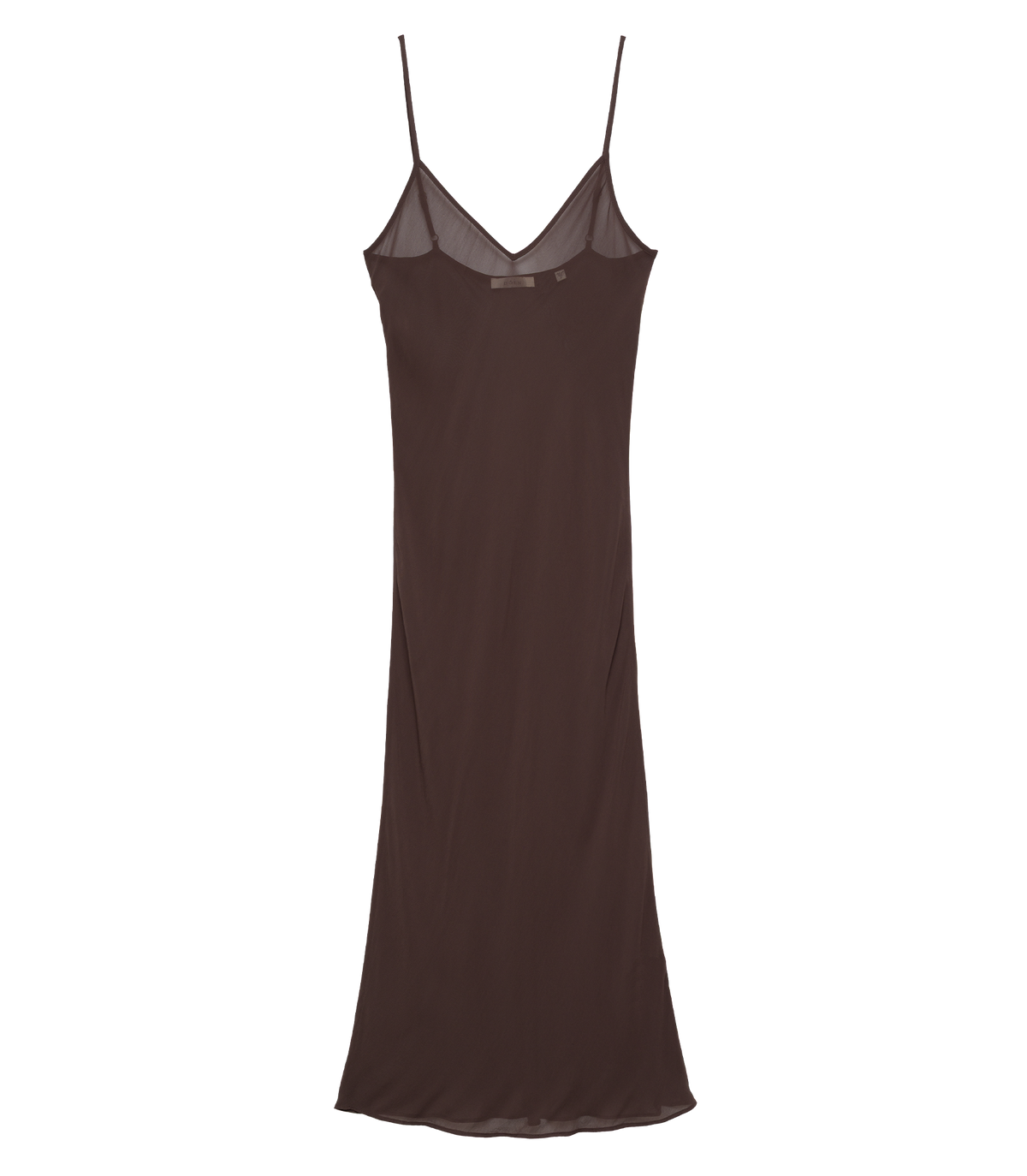 Long Deep V-Neck Slip in Umber, view 6