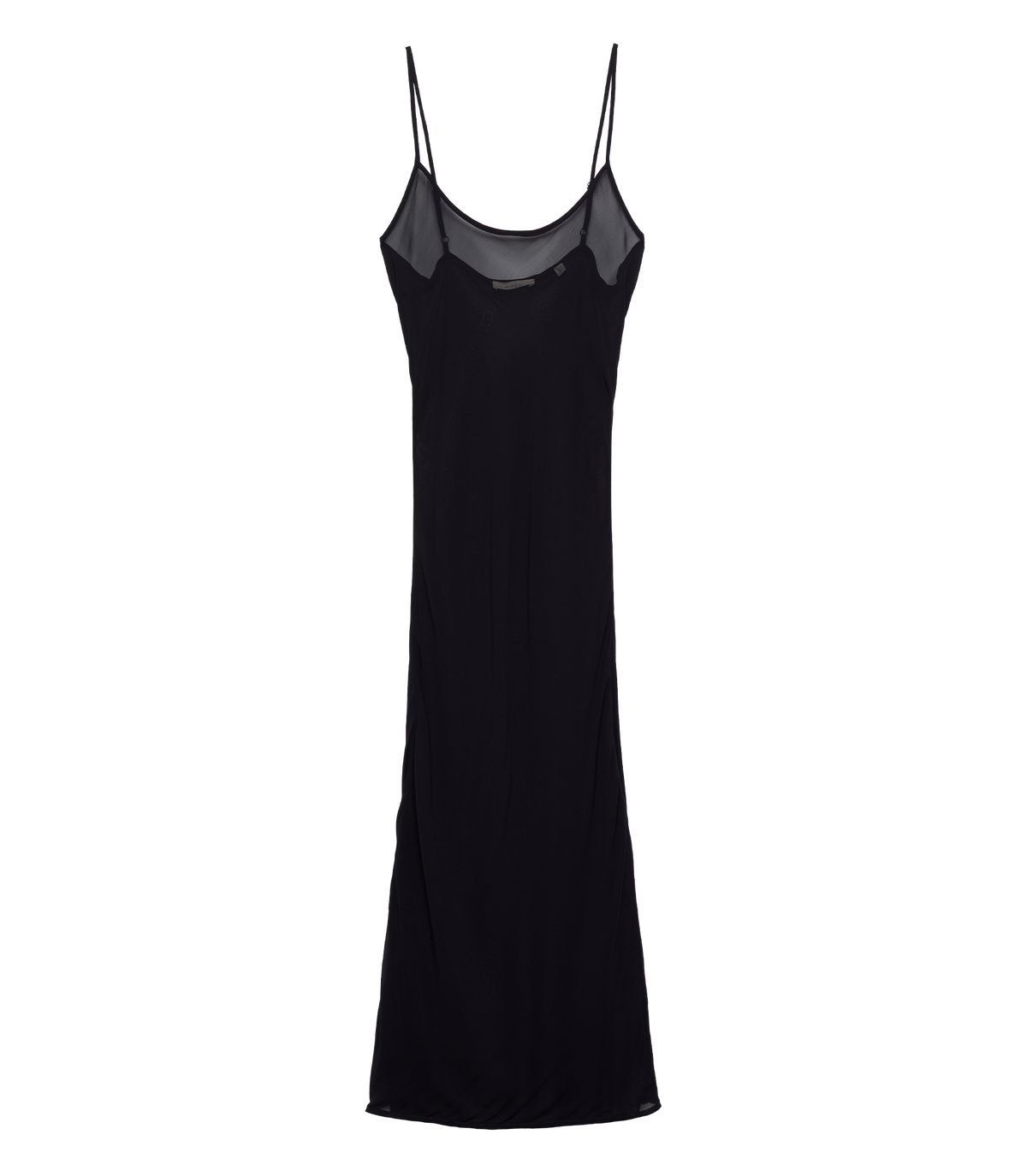 Long Scoop Neck Slip in Black, view 5