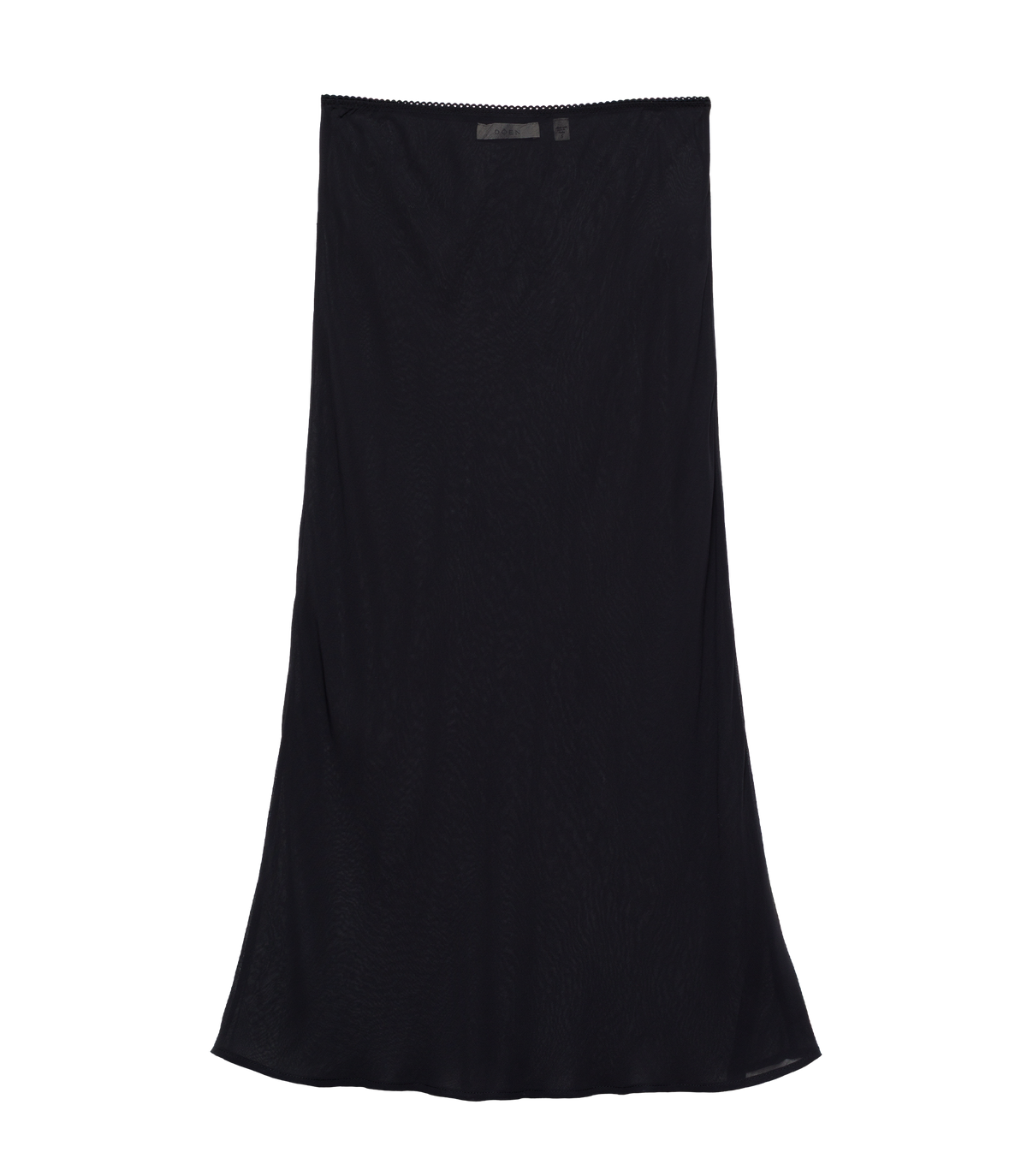 Long Skirt Slip in Black, view 2