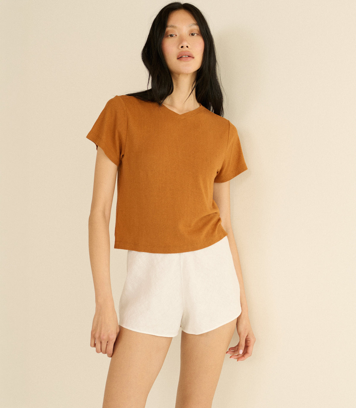 Loren Linen Short in Salt, view 6
