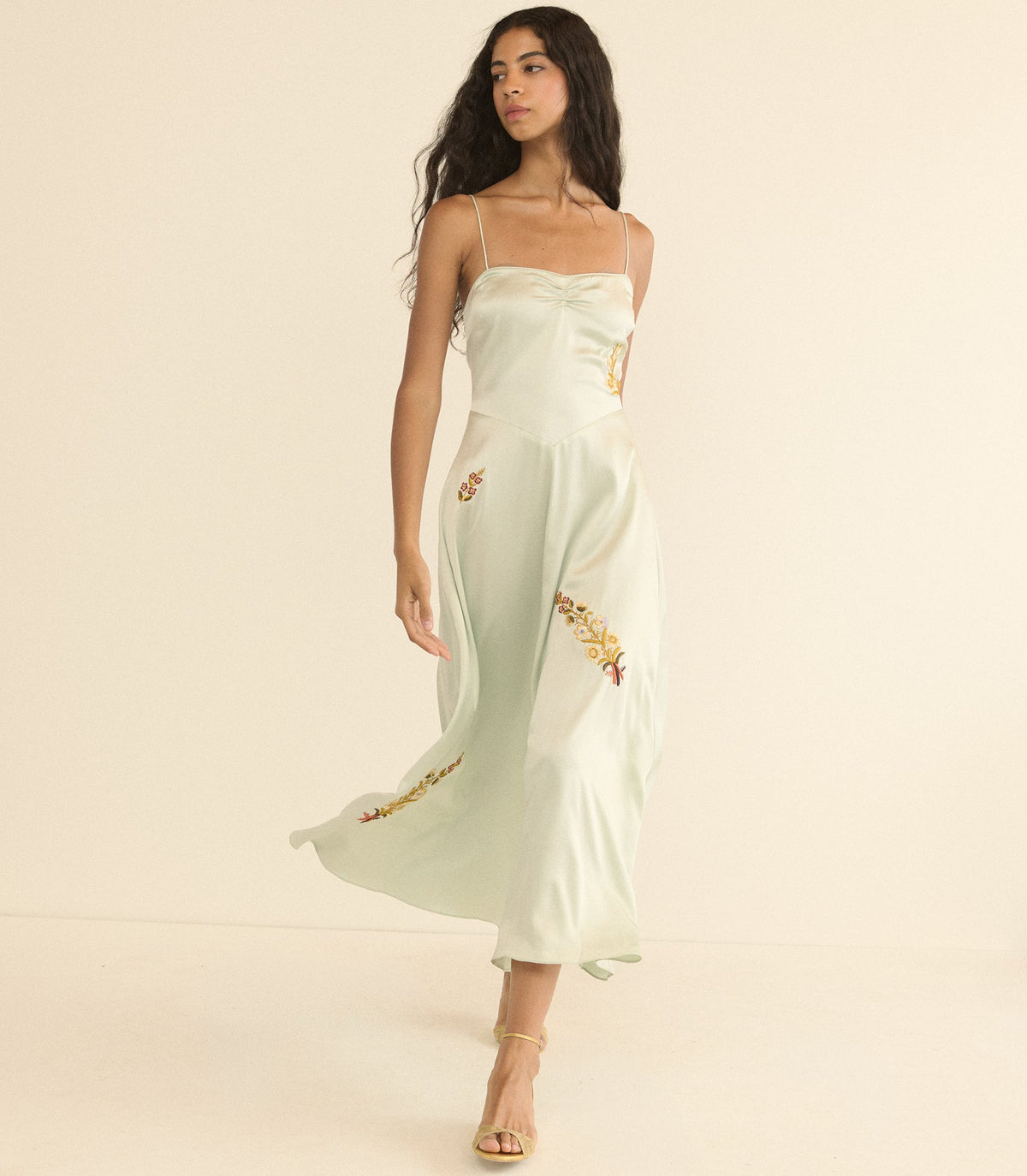 Lorraine Dress in Eucalyptus, view 6