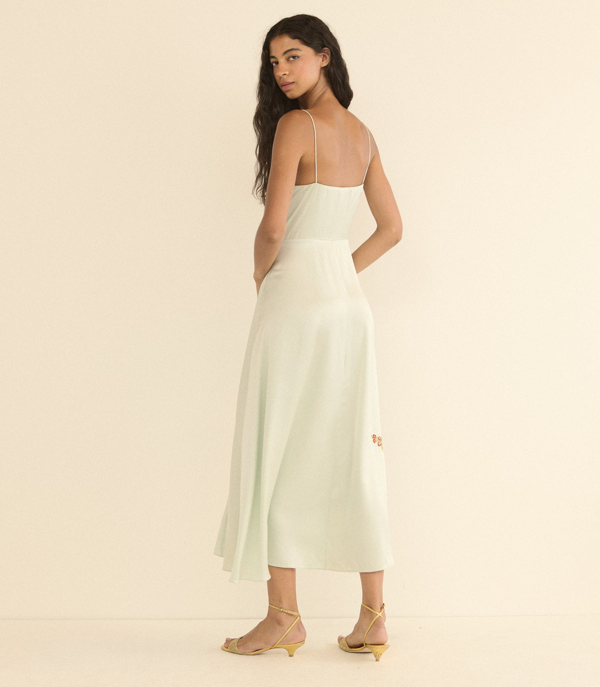 Lorraine Dress in Eucalyptus, view 9