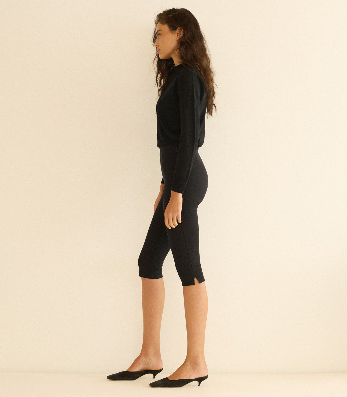 Lula Capri Pant in Black, view 4