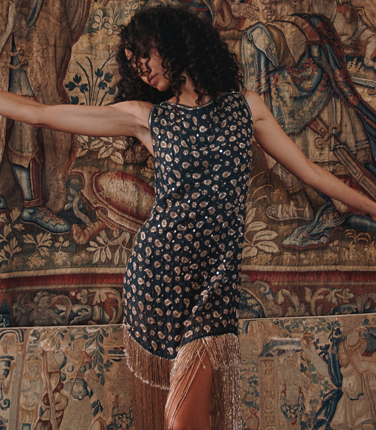 Luminaire Dress in Cours la Reine Paisley, view 3