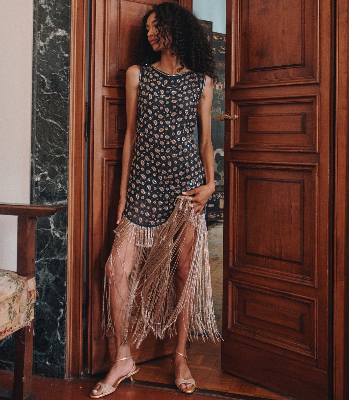Luminaire Dress in Cours la Reine Paisley, view 5
