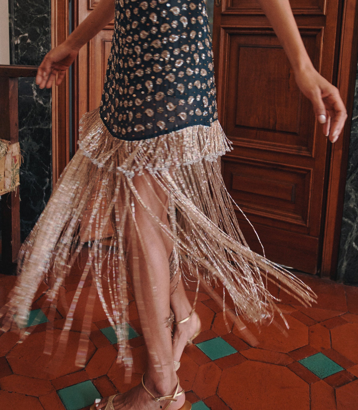 Luminaire Dress in Cours la Reine Paisley, view 6