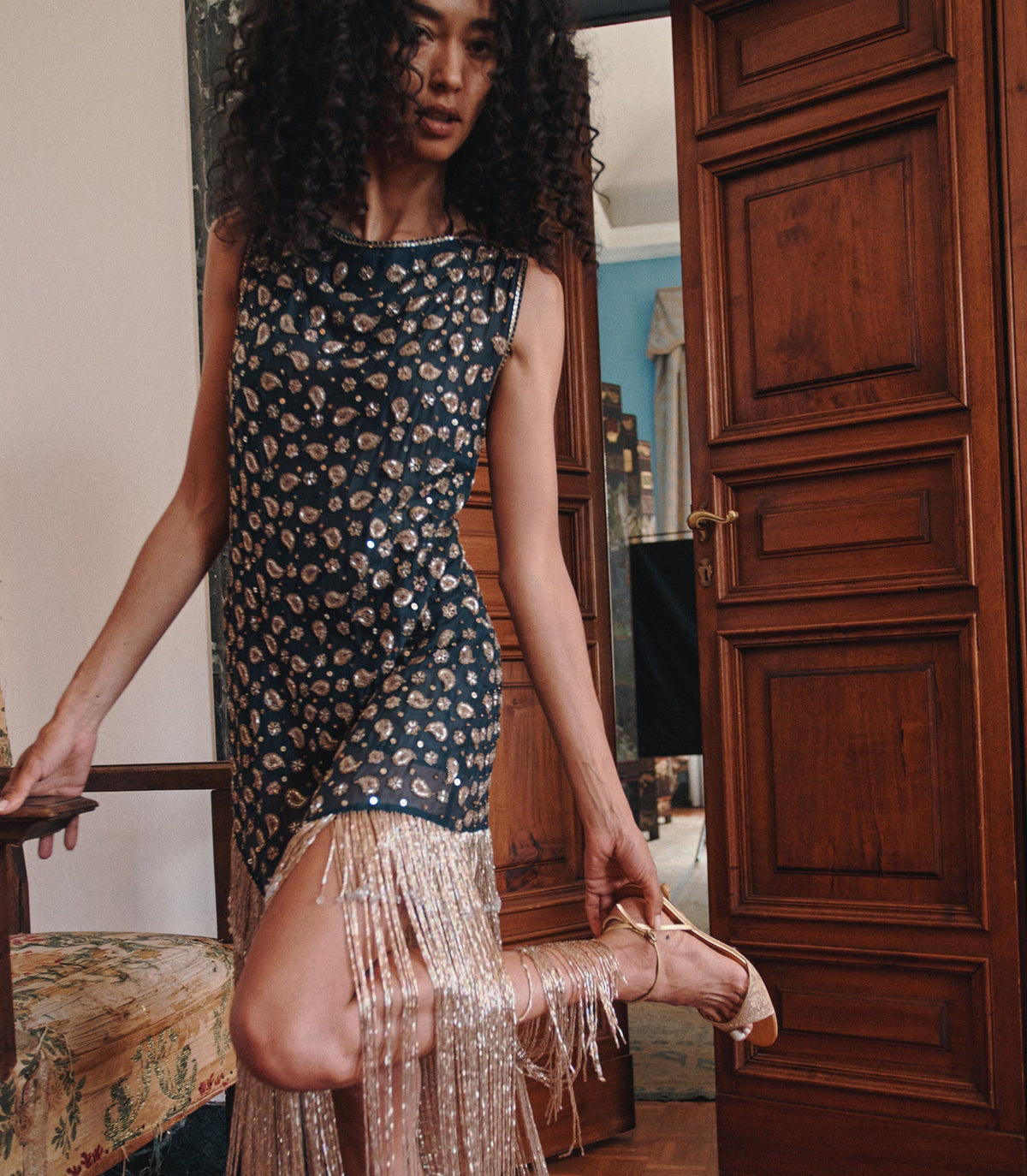 Luminaire Dress in Cours la Reine Paisley, view 7