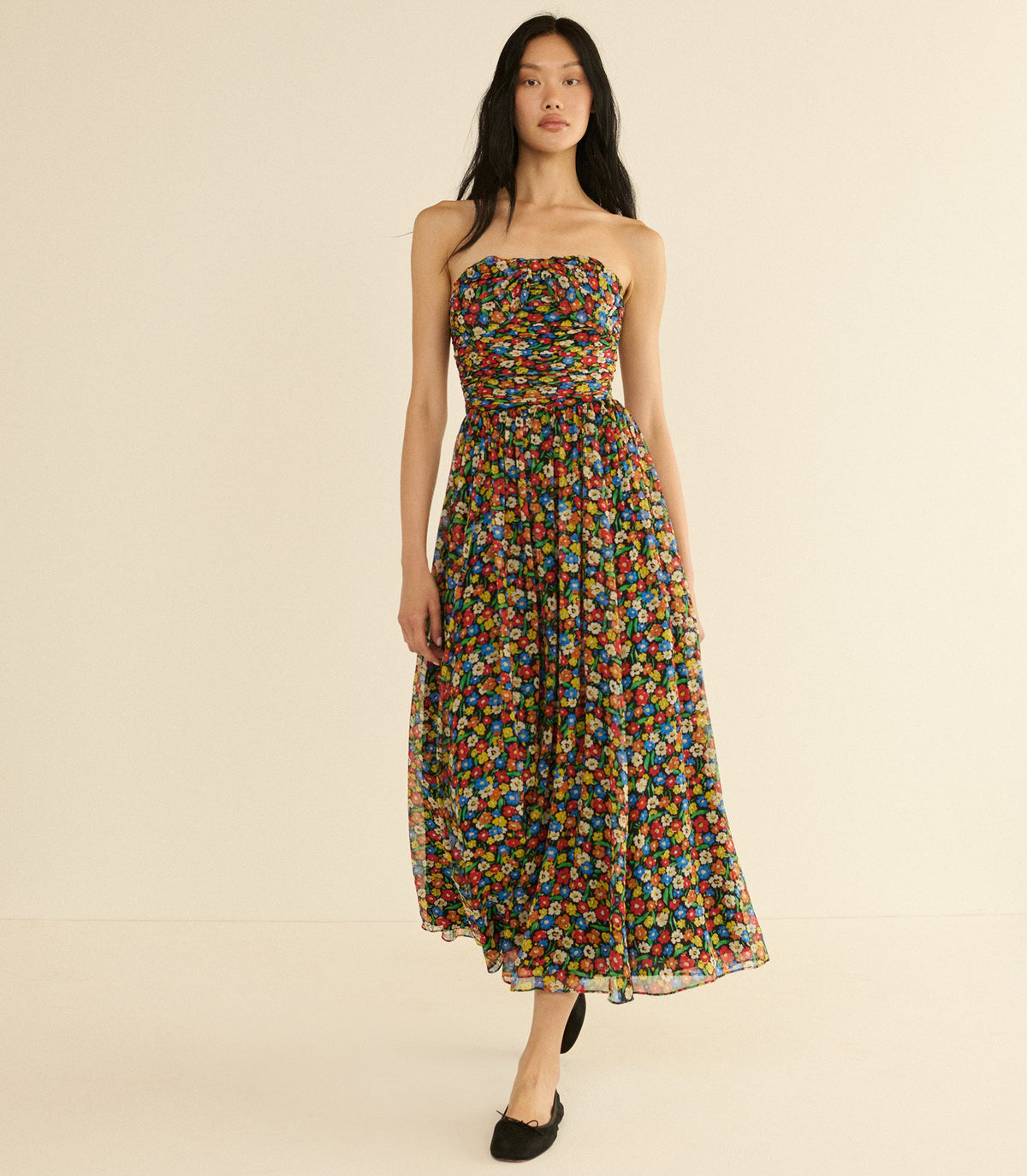 Marguerite Dress in Begonia Blossom, view 3