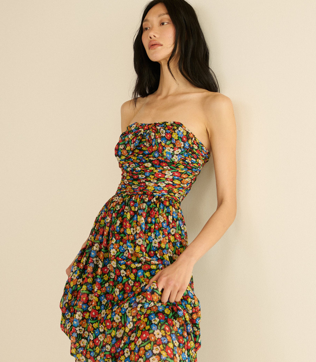 Marguerite Dress in Begonia Blossom, view 4