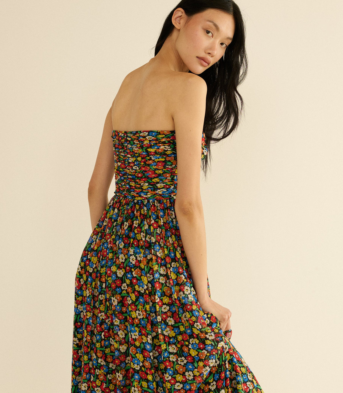 Marguerite Dress in Begonia Blossom, view 5