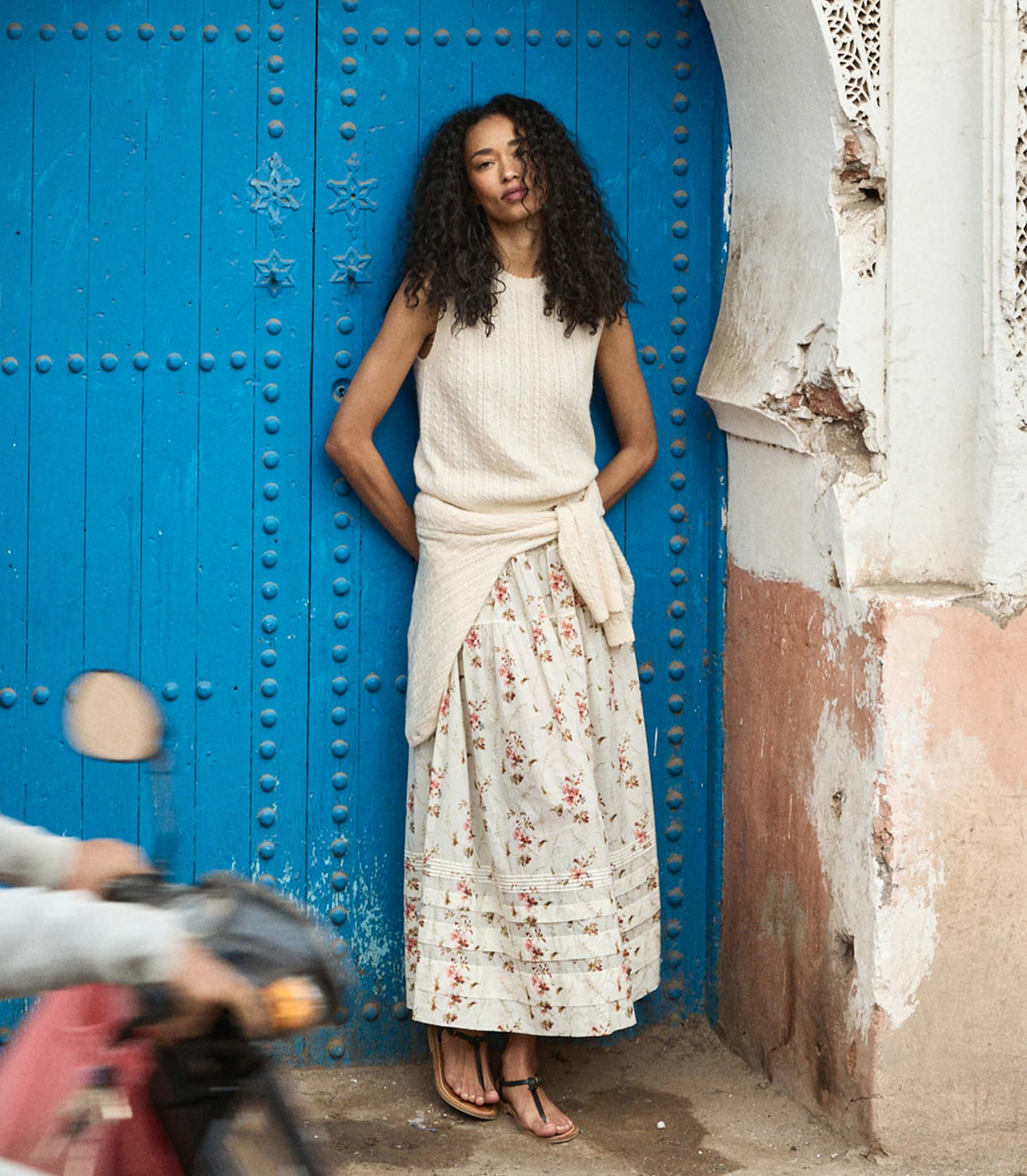 Marie Skirt in Blanc Prairie Rose