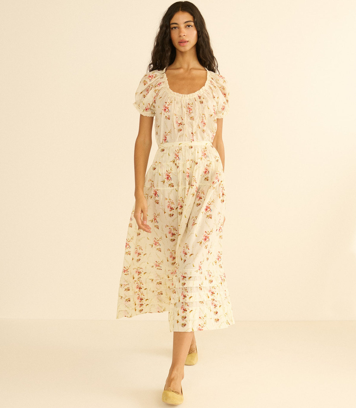 Marie Skirt in Blanc Prairie Rose, view 4