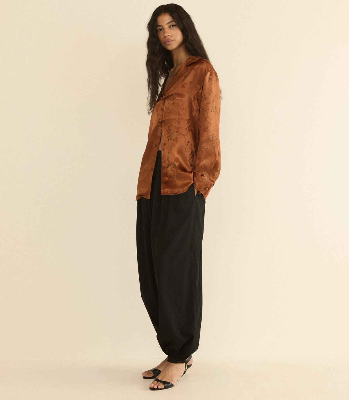 Maurise Top in Spiced Pecan Tappezzeria Jacquard, view 3