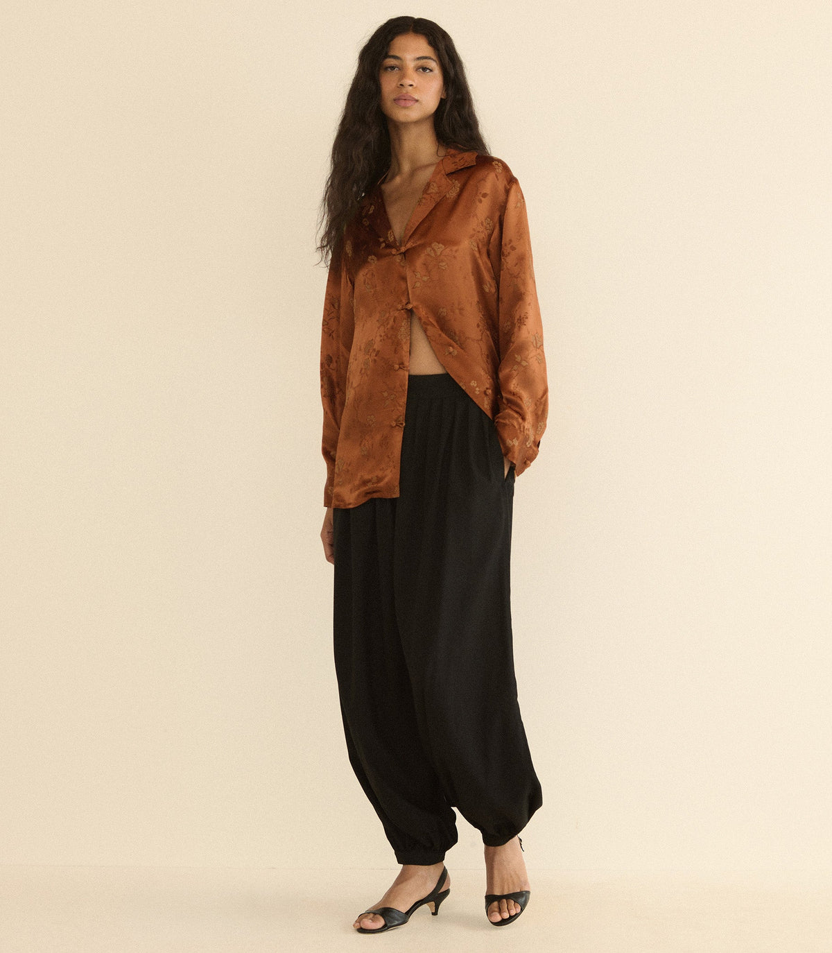 Maurise Top in Spiced Pecan Tappezzeria Jacquard, view 2