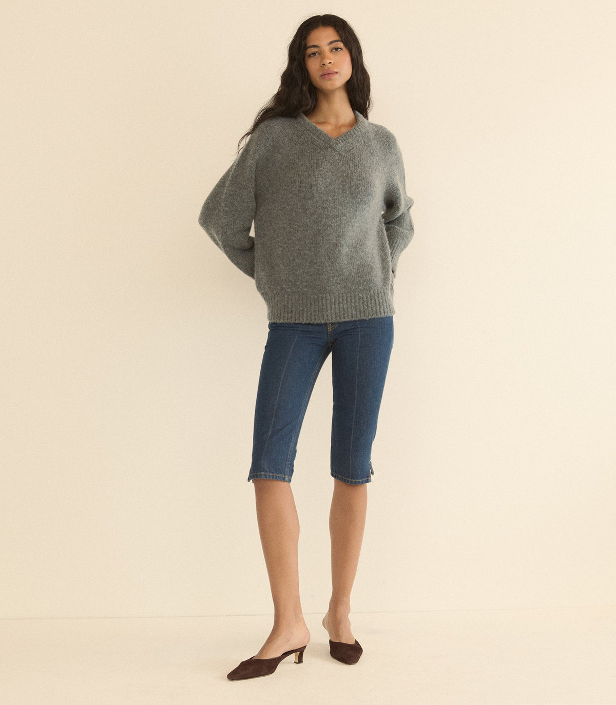 Merit Sweater in Charcoal Melange