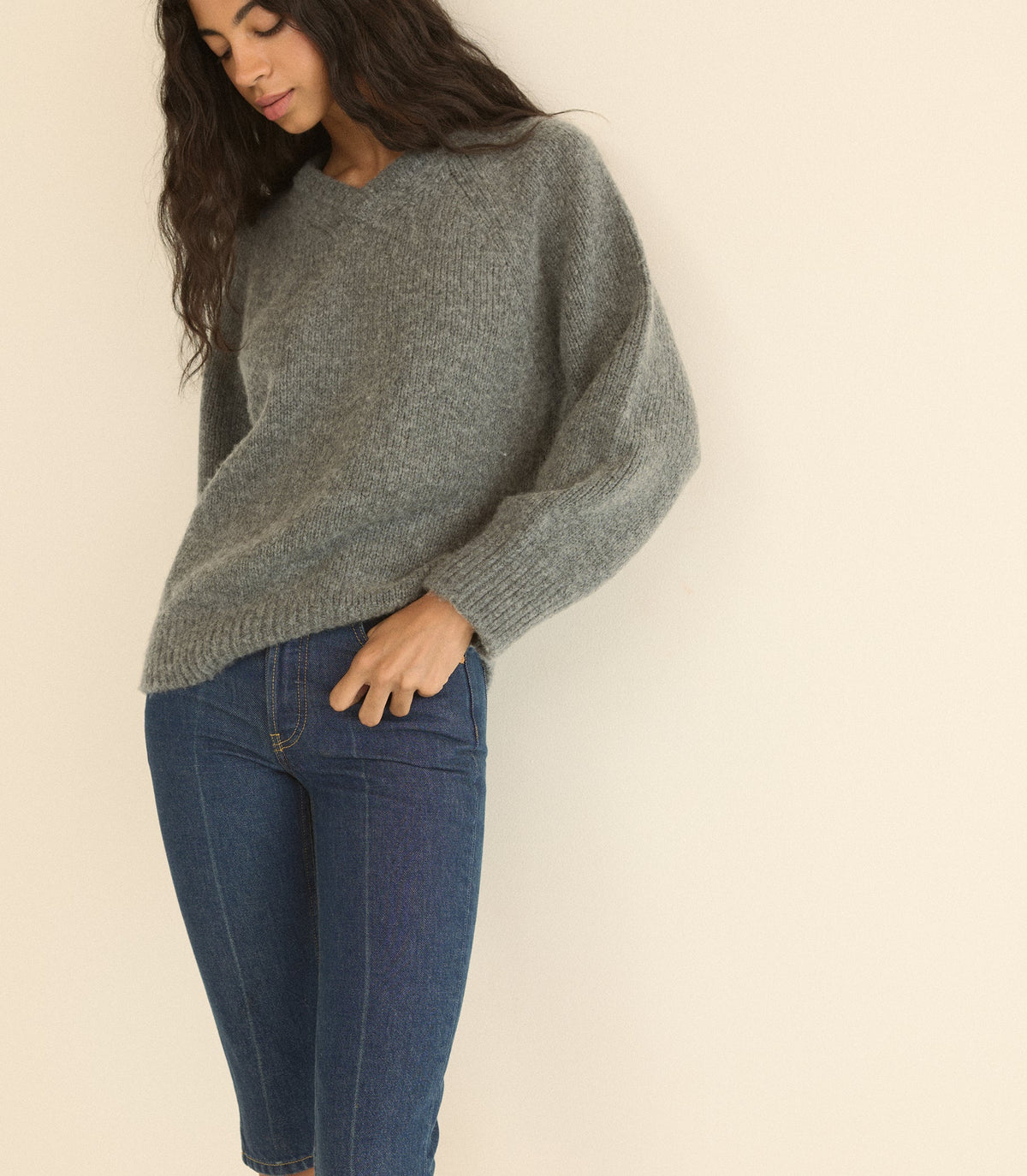 Merit Sweater in Charcoal Melange, view 4