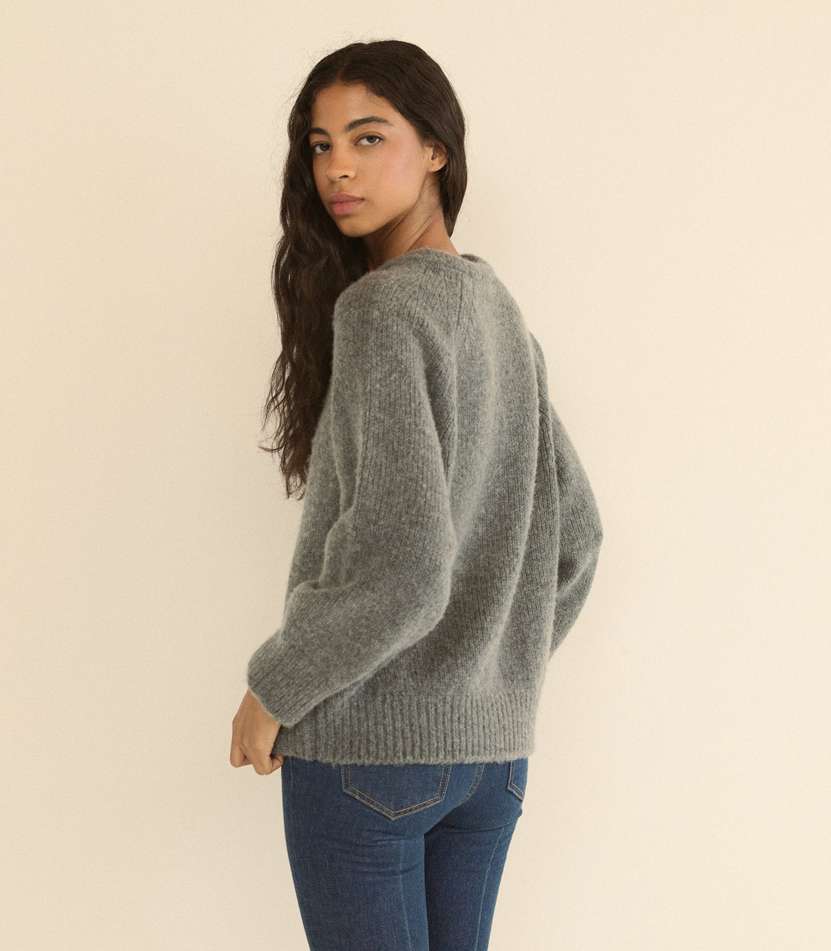 Merit Sweater in Charcoal Melange, view 5