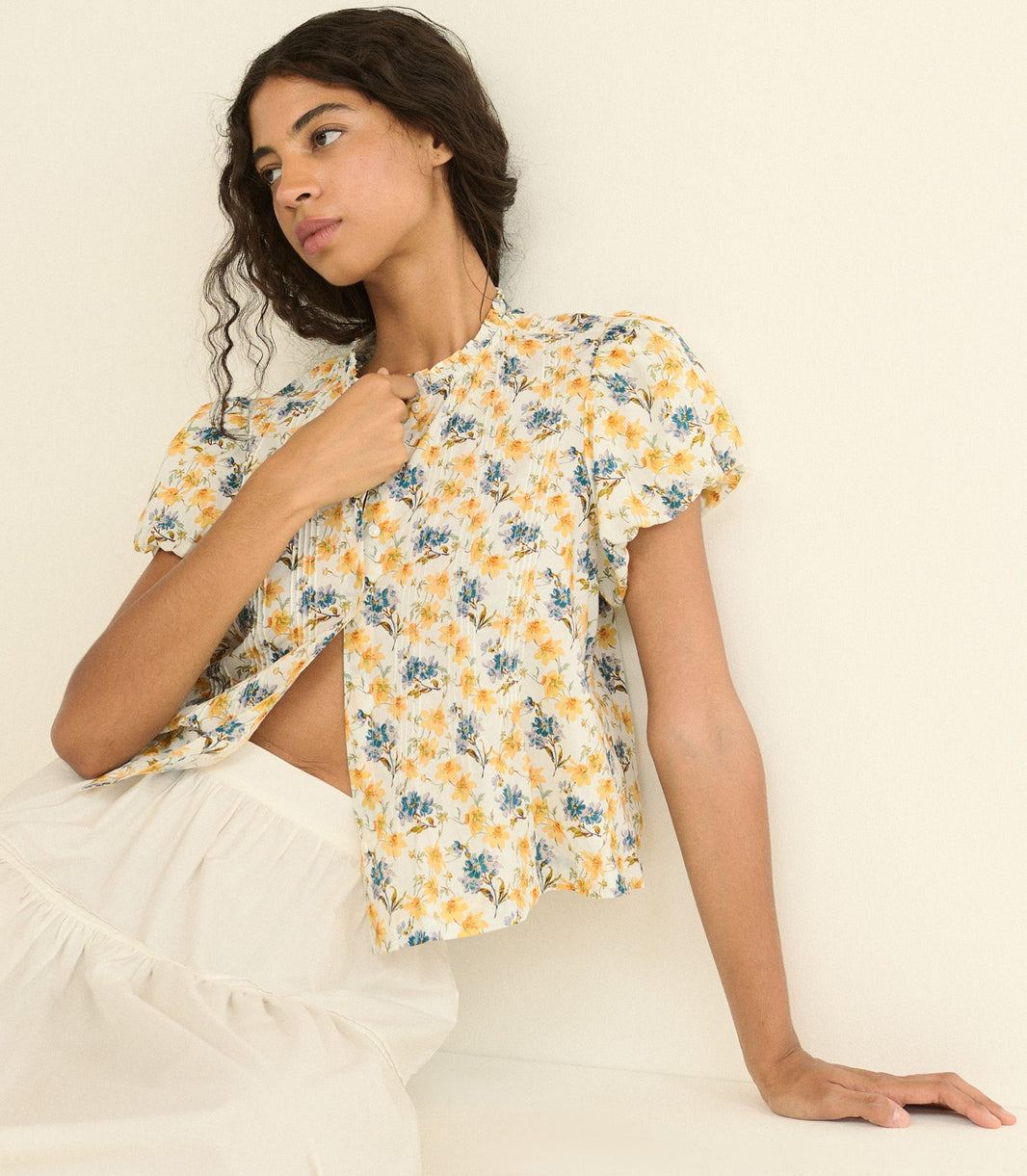 Millie Top in Narcissus Bloom