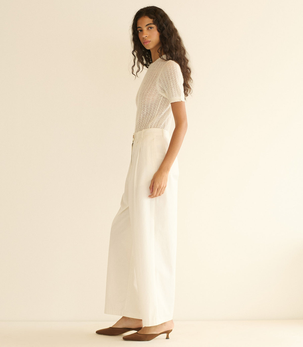 Monica Sweater in Ivory, view 4