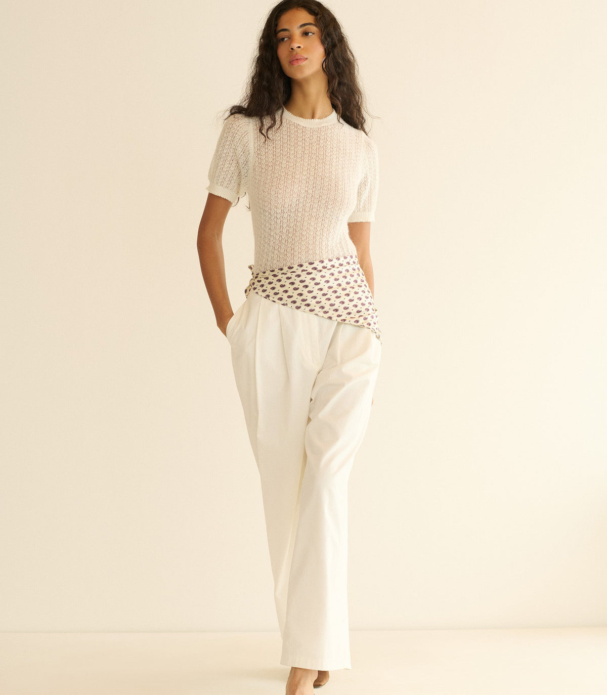 Monica Sweater in Ivory, view 2