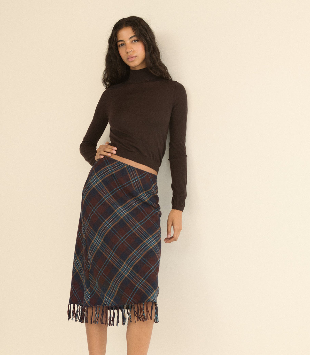 Neroni Turtleneck in Equestrian Brown, view 4