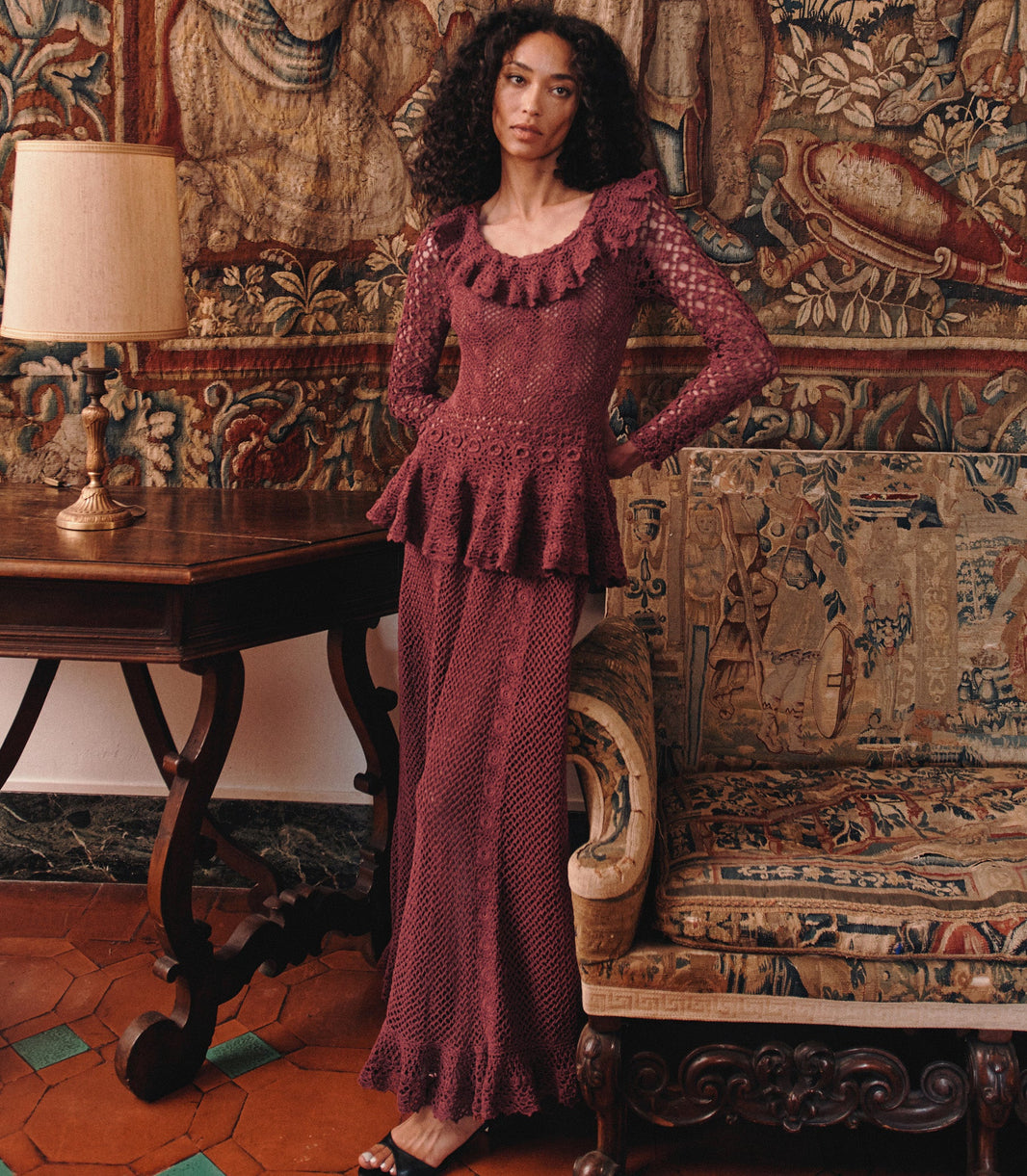 Norène Dress in Vieux Rose