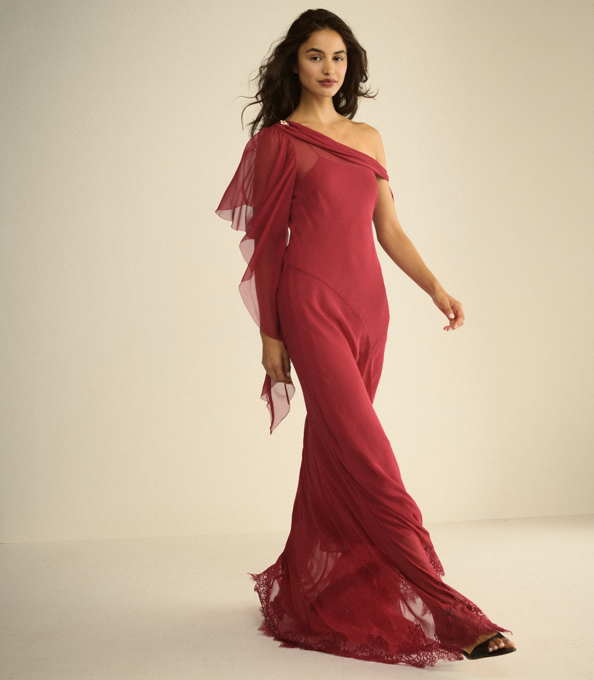 Odessa Dress in Red Snapdragon, view 3