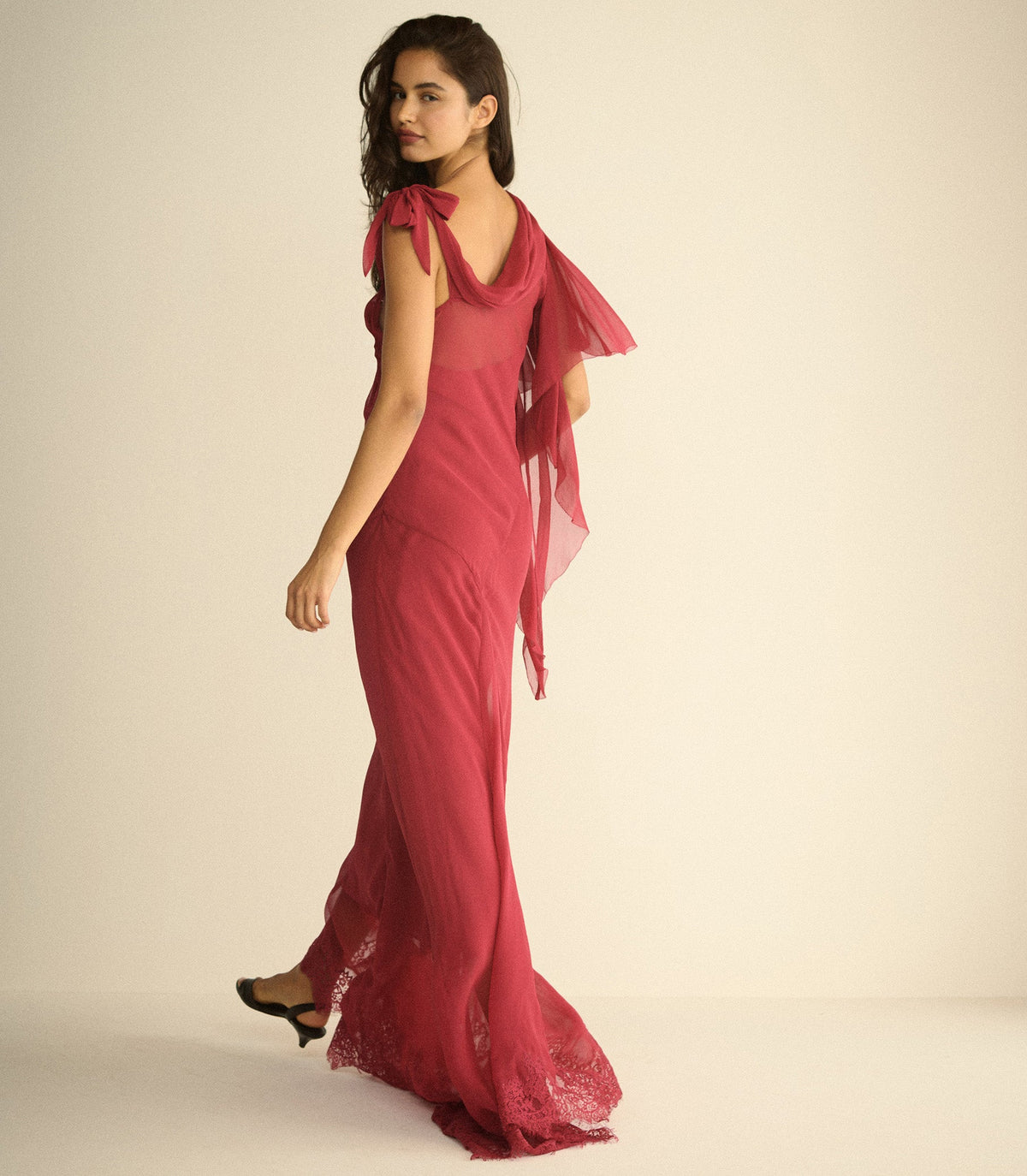 Odessa Dress in Red Snapdragon, view 6