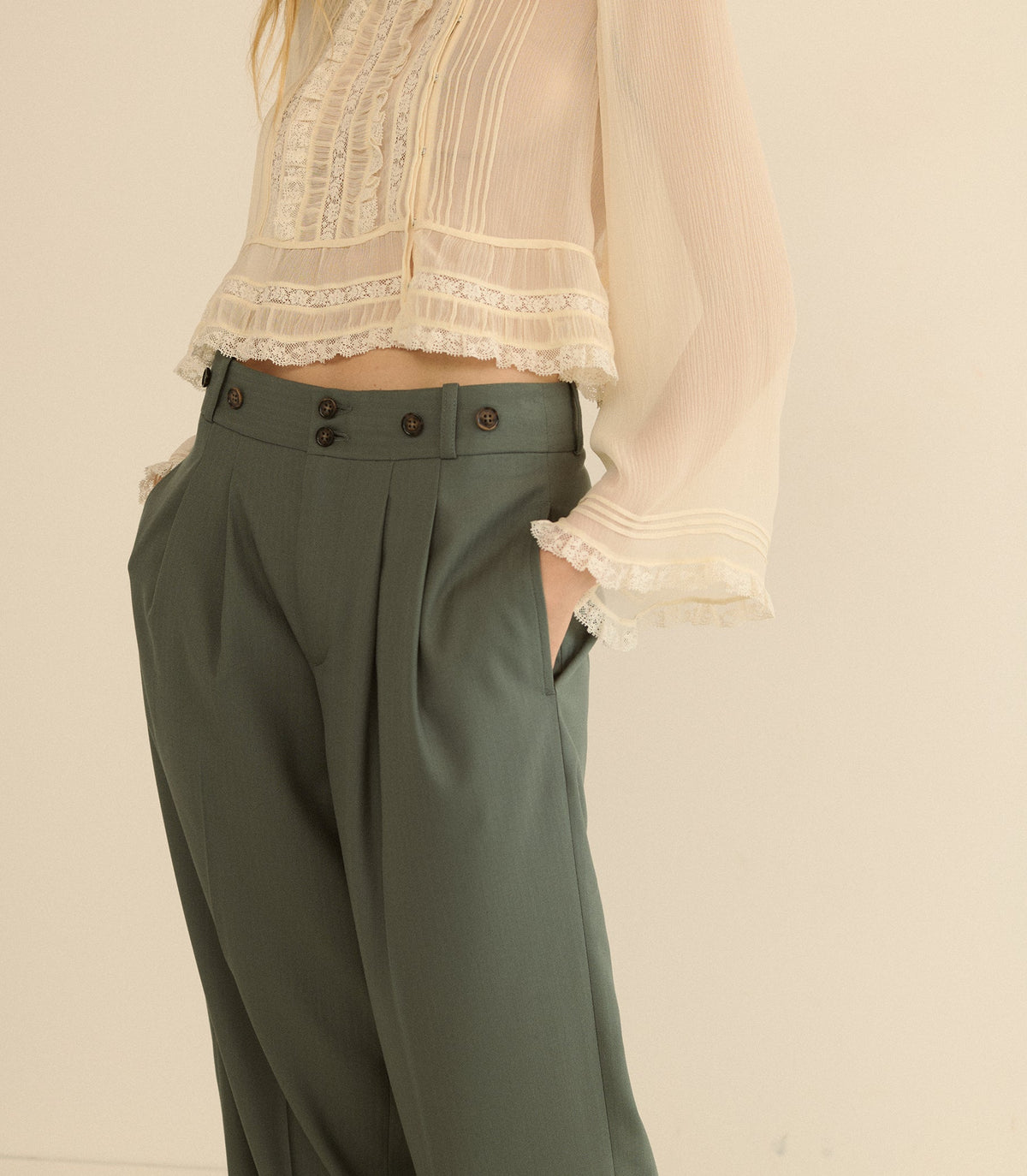 Olivia Pant in Clary Sage, view 3