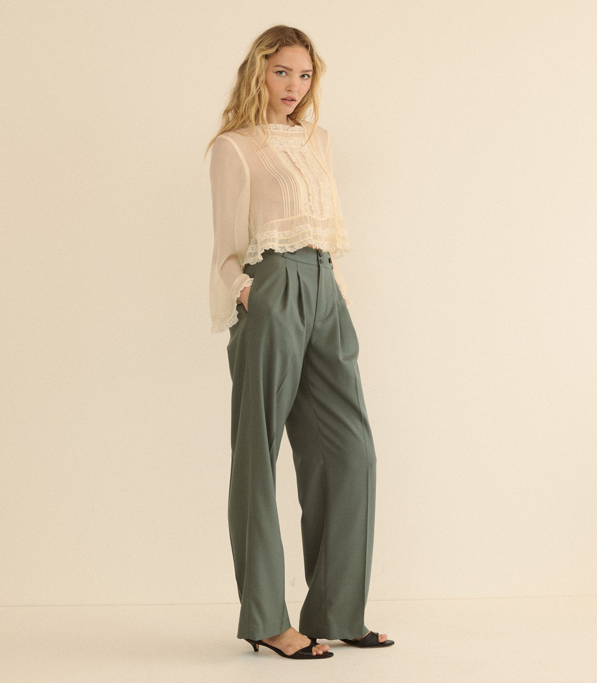 Olivia Pant in Clary Sage, view 2