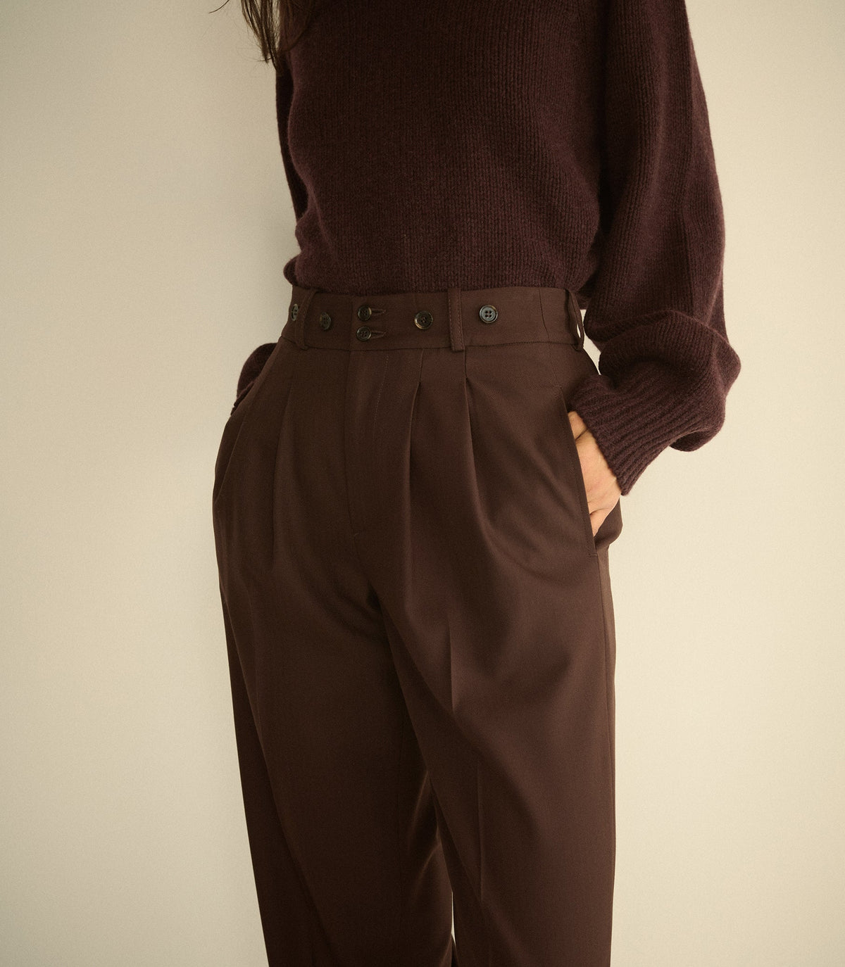 Olivia Pant in Clove, view 2