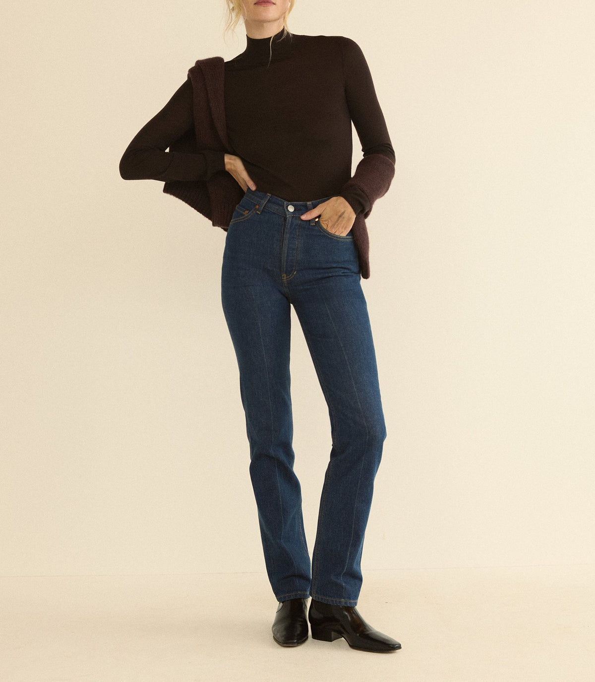 Ondine Jean in Cavalaire Dark Wash