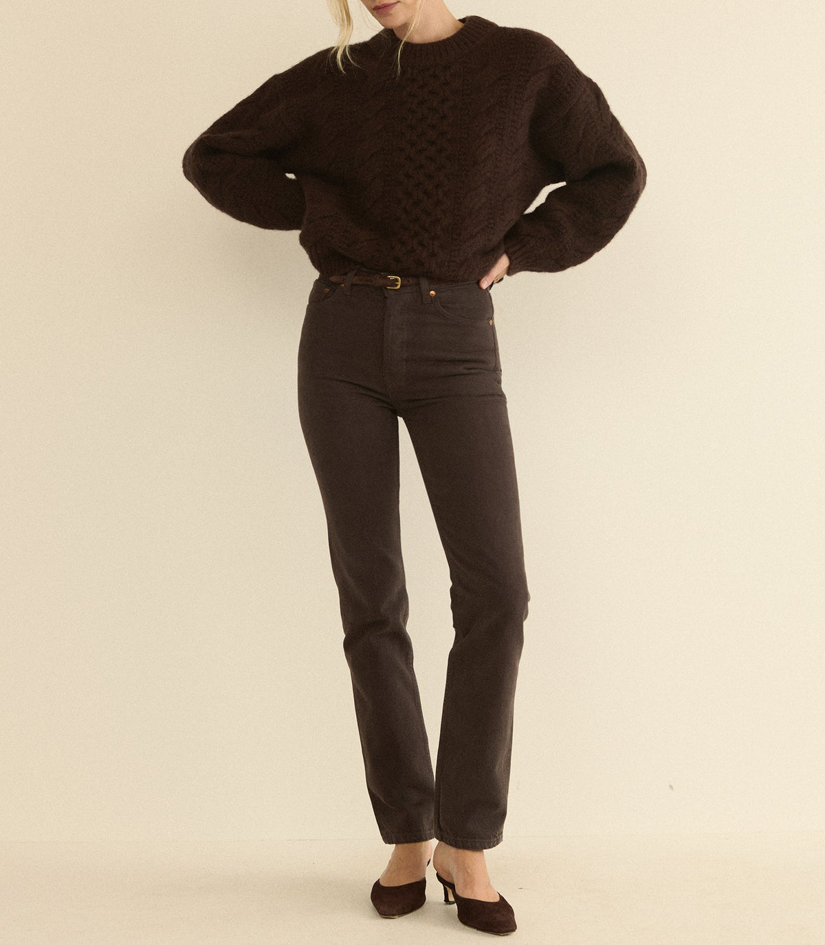 Ondine Jean in Equestrian Brown Wash, view 2
