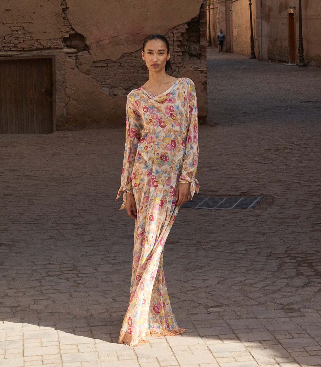 Ophelia Dress in Jardin de Camelias