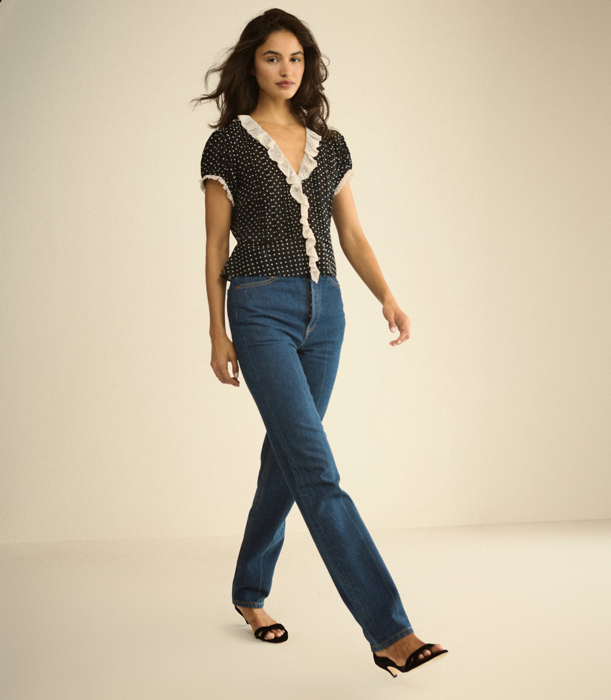 Orella Top in Noir Dot, view 3