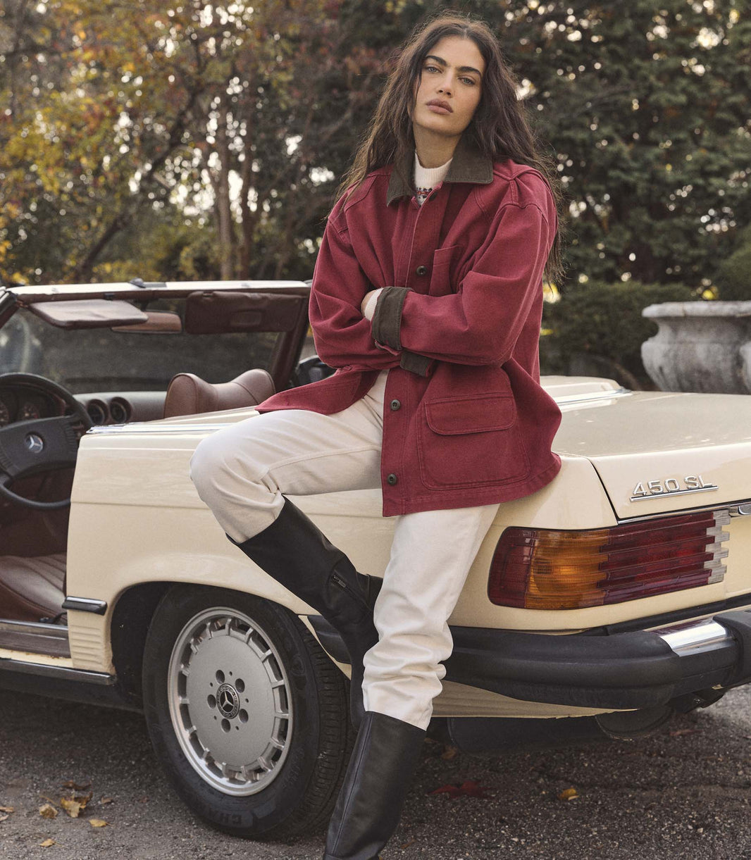 Pascual Jacket in Washed Crimson